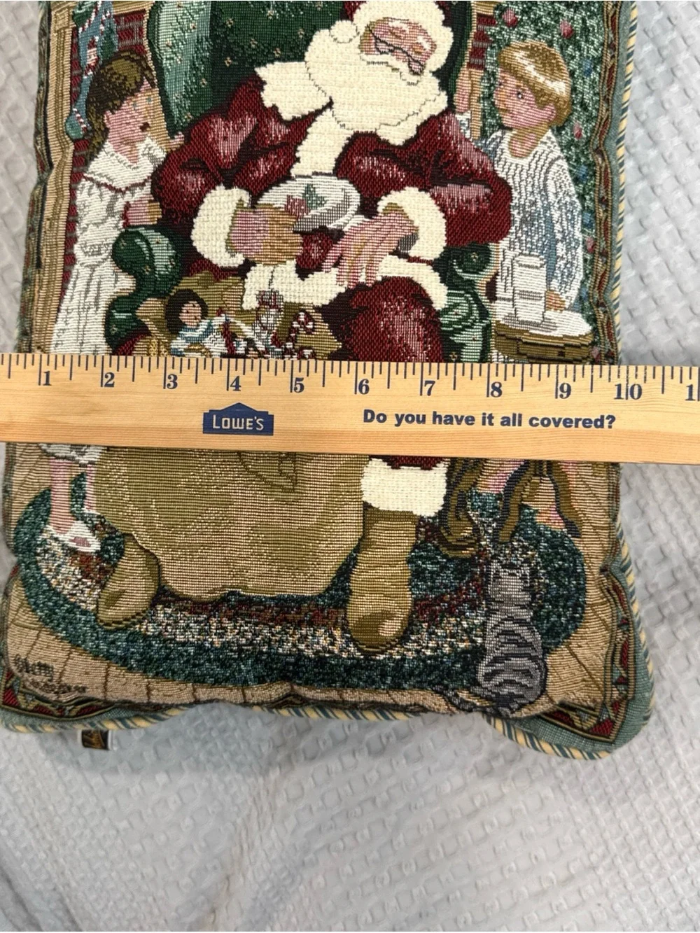 Betty Whiteiker ‘Twas the Night Before Christmas’ Tapestry Pillow Red & Green